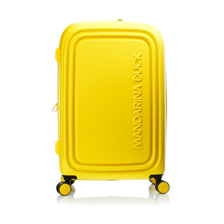 Середня валіза Mandarina Duck LOGODUCK з розширювальною блискавкою на 70 л із полікарбонату Жовтий